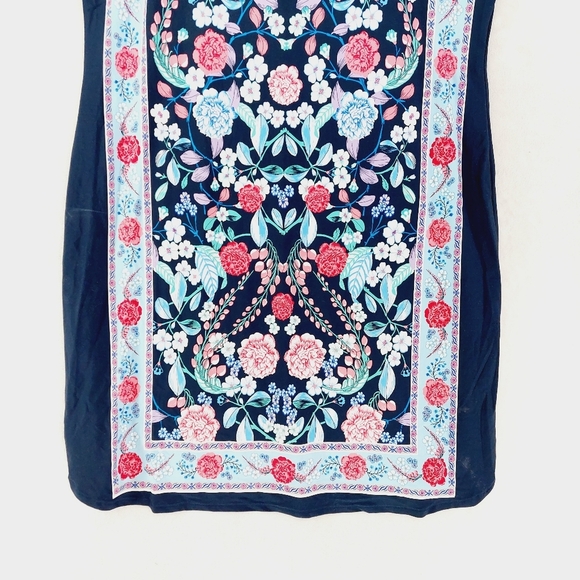 Charter Club Sleeveless Blue Floral Print Crewneck Sheath Dress P4816 - Picture 2 of 7